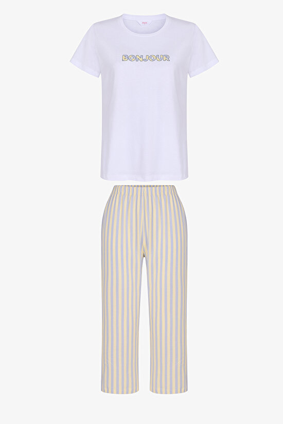 Colorful Ent Bonjour Capri Pajama Set - 1