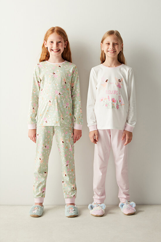 Girls Fairytale LS 2 Pack Pyjama Set - 2