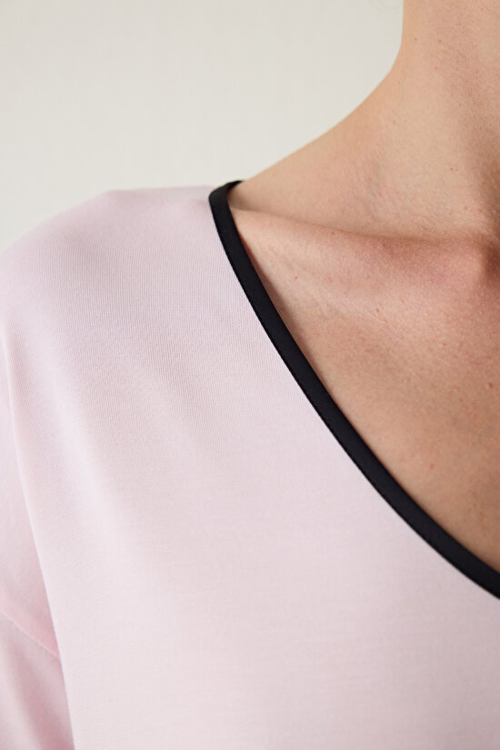 Penti Aging Açık Pembe Collagen Etkili V Yaka Kısa Kollu Şortlu Pijama Takımı Penti Aging Açık Pembe Collagen Etkili V Yaka Kısa Kollu Şortlu Pijama Takımı - 3