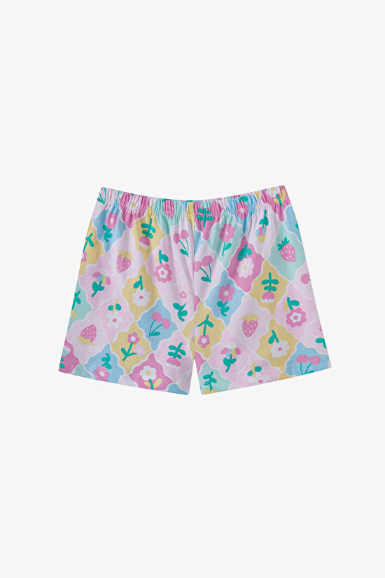 Light Pink Girls Cherry,Berry 2in1 Pajama Set - 7