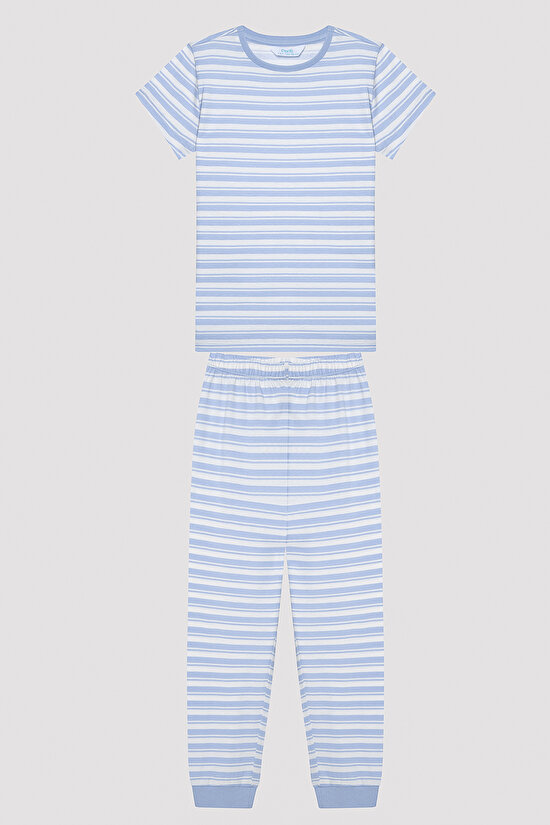 Erkek Çocuk Stripe Çok Renkli 2li Pijama Takımı - 2