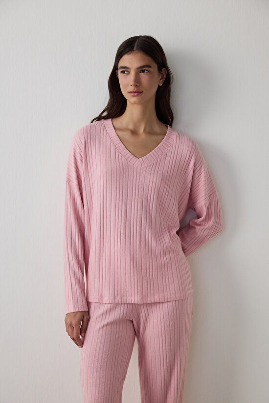 Pembe Cozy Pink Pantolon Pijama Takımı - 2