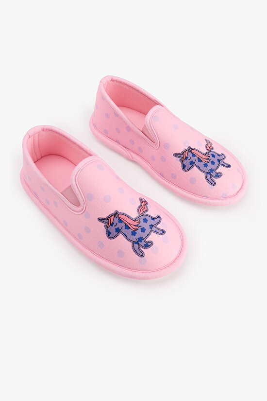 Kız Çocuk Pembe Loving Unicorn Dokulu Patik - 2