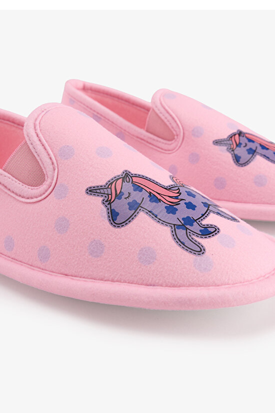 Kız Çocuk Pembe Loving Unicorn Dokulu Patik - 3