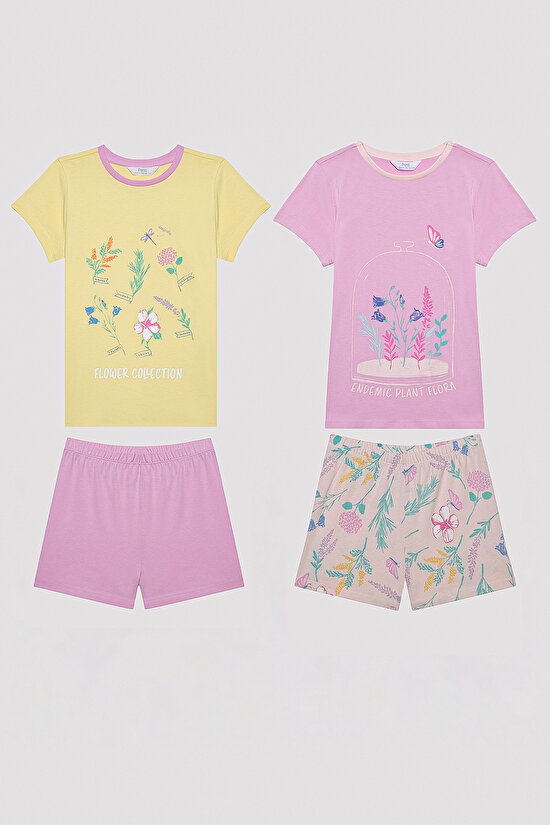 Kız Çocuk Endemic Çok Renkli 2li Pijama Takımı - 1