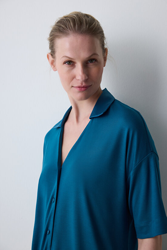 Collagen Shirt Short Dark Grey PJ Set Collagen Shirt Short Dark Grey PJ Set - 4