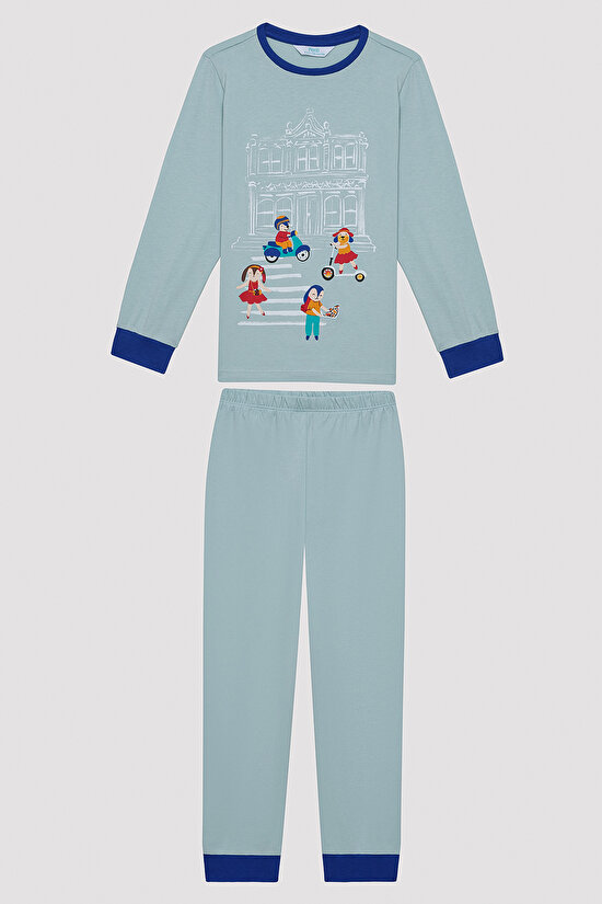 Erkek Çocuk Visit Museum Çok Renkli 2li Pijama Takımı - 2