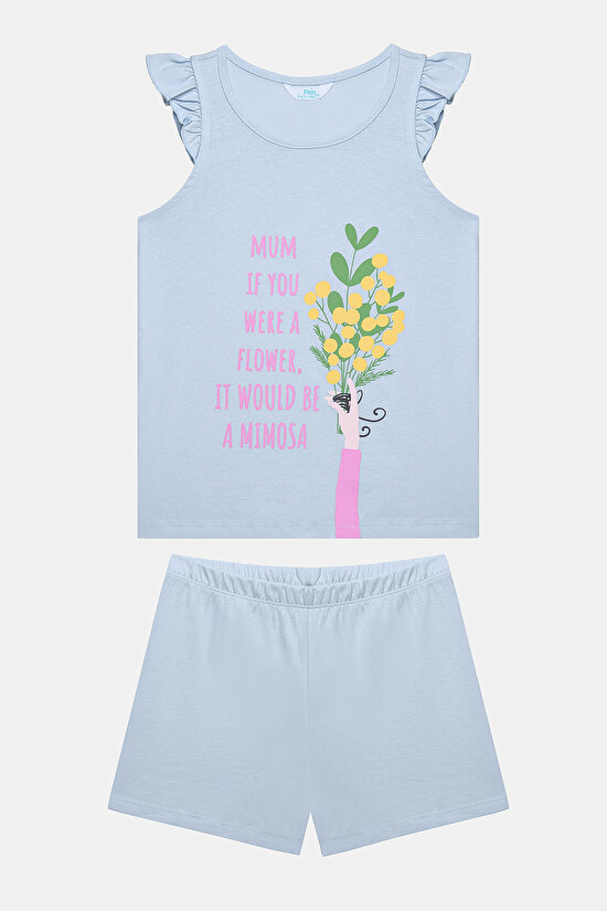 Kız Çocuk Mimosa Çok Renkli Pijama Takımı - 1
