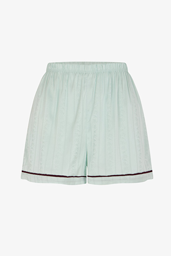 Aurora Satin Pajama Shorts - 1