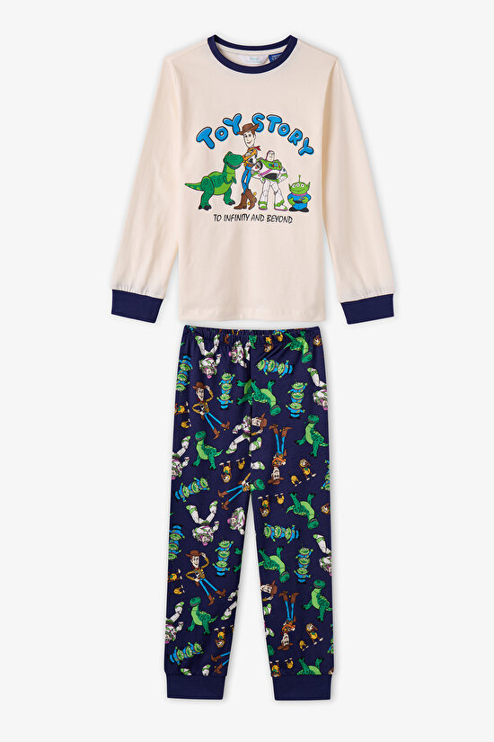 Boys' Ecru Toy Story Short Sleeve Pyjama Set - 1