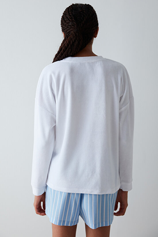 Aria Beyaz Sweatshirt - 6