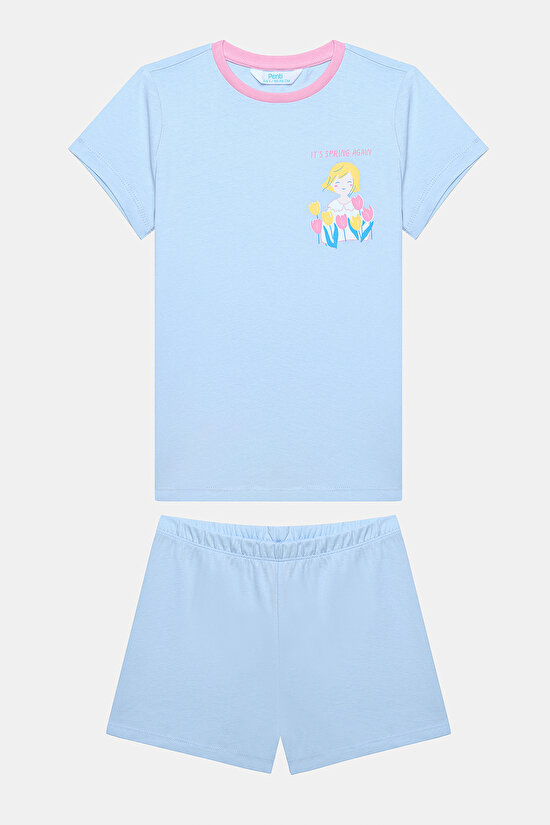 Kız Çocuk Tulip Çok Renkli 2li Pijama Takımı - 2