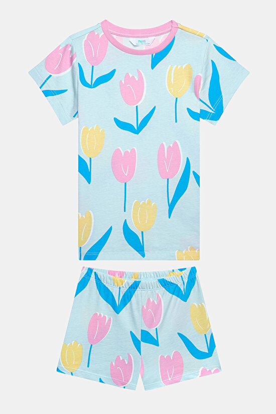 Kız Çocuk Tulip Çok Renkli 2li Pijama Takımı - 5