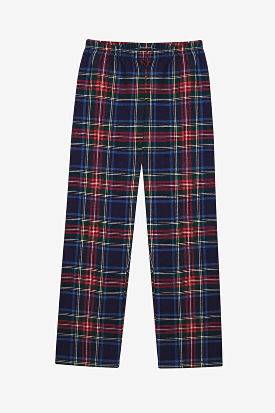 Pamuklu Unisex Çocuk Navy Plaid Fam Kırmızı Gömlek Pijama Takımı Pamuklu Unisex Çocuk Navy Plaid Fam Kırmızı Gömlek Pijama Takımı - 3