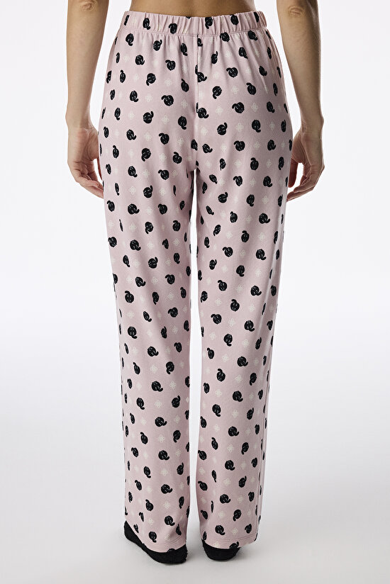 Lila Moody Baskılı Pijama Altı - 2