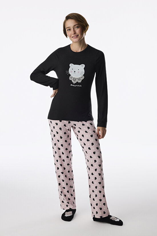 Lila Moody Baskılı Pijama Altı - 3