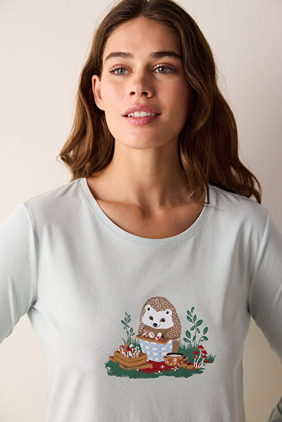 Picnic Time Gül Kurusu Pembe Pantolon Pijama Takımı - 3