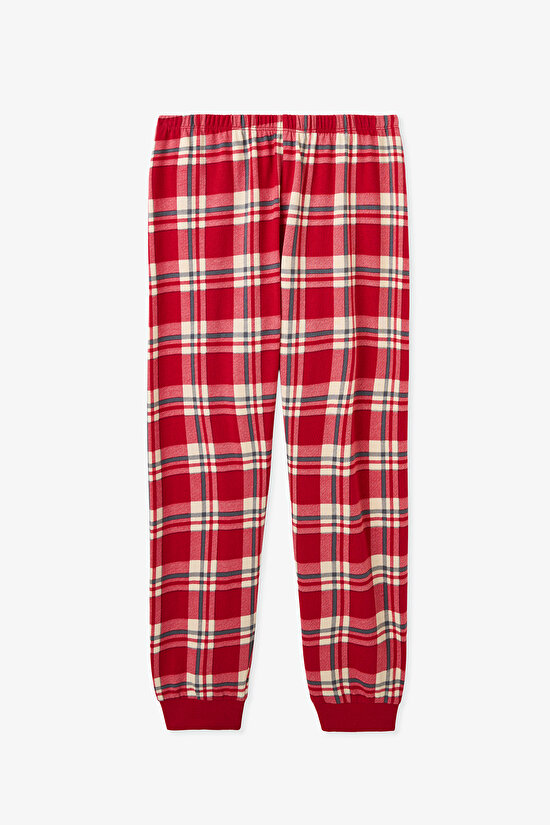 Erkek Çocuk Guests Ekoseli Pamuklu Uzun Kollu 2'li Pijama Takımı - 8