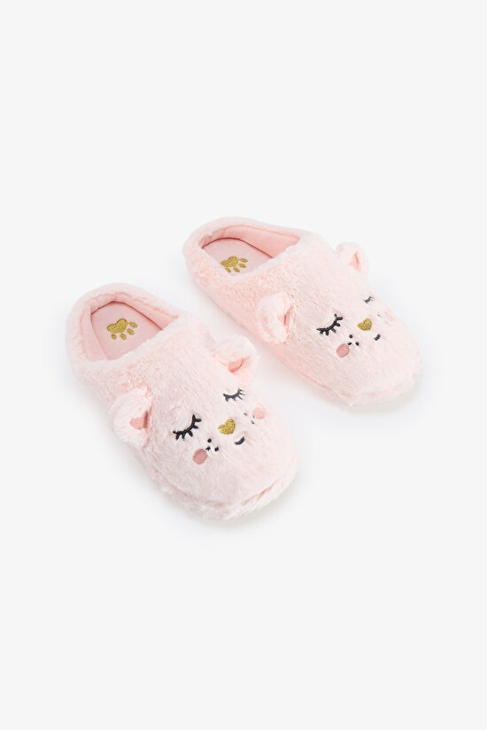 Light Pink Sleepy Bear Slippers - 2