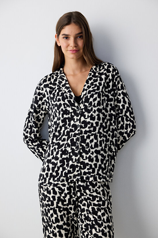 Aurora Çok Renkli Gömlek Pantolon Pijama Takımı - 4