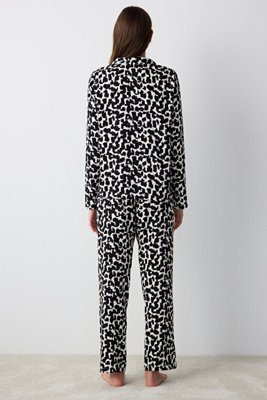 Aurora Çok Renkli Gömlek Pantolon Pijama Takımı - 6