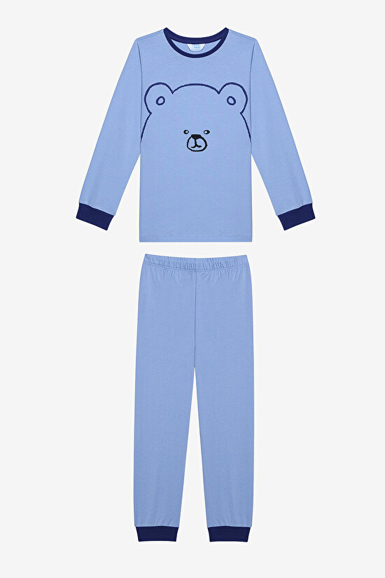 Pamuklu Erkek Bear 2li Çok Renkli ijama Takımı - 5