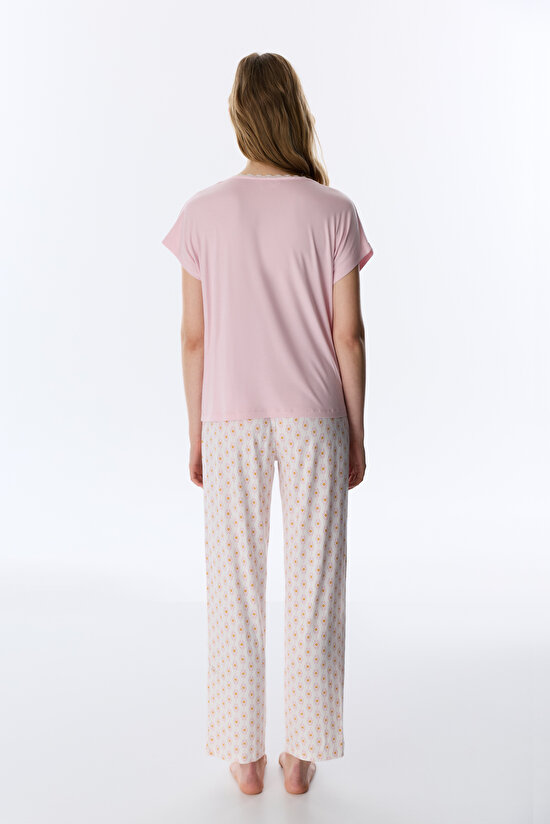 Pembe Alia Pink Pantolon Pijama Takımı - 4