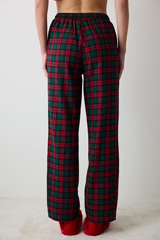 New York Green Checked Çok Renkli Pantolon Pijama Altı - 3