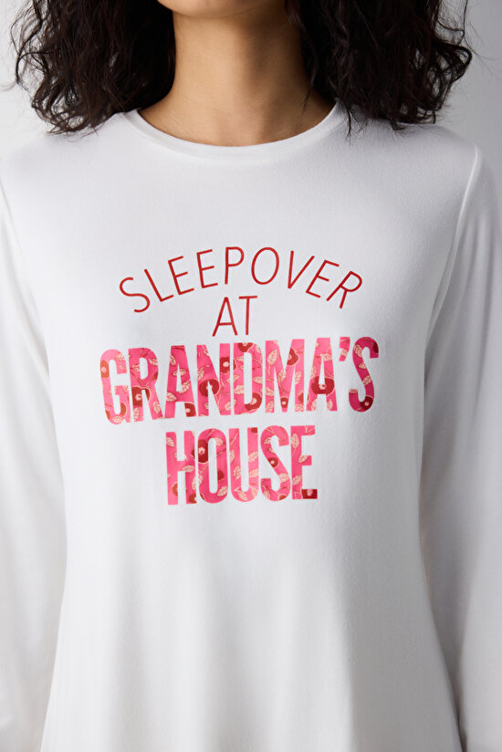 Çiçekli Kırık Beyaz Elbise - 3