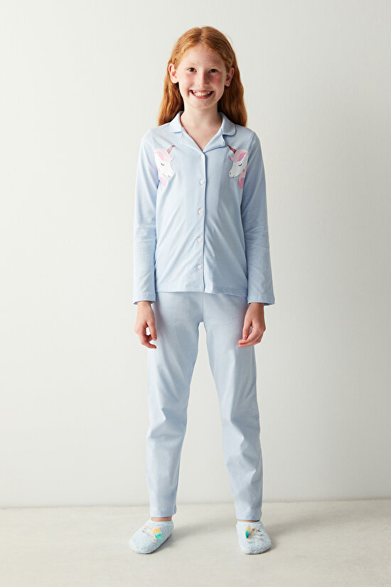 Girls Unicorn Pyjama Set - 1