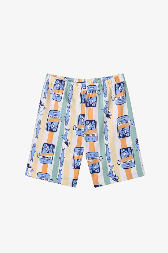 Light Orange Boys Sharkines 2in1 Pajama Set - 7