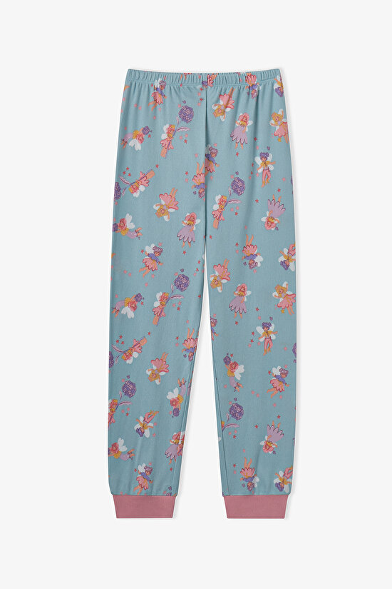 Girls' Mint Fairy Bloom Long Sleeve Pyjama Set - 3