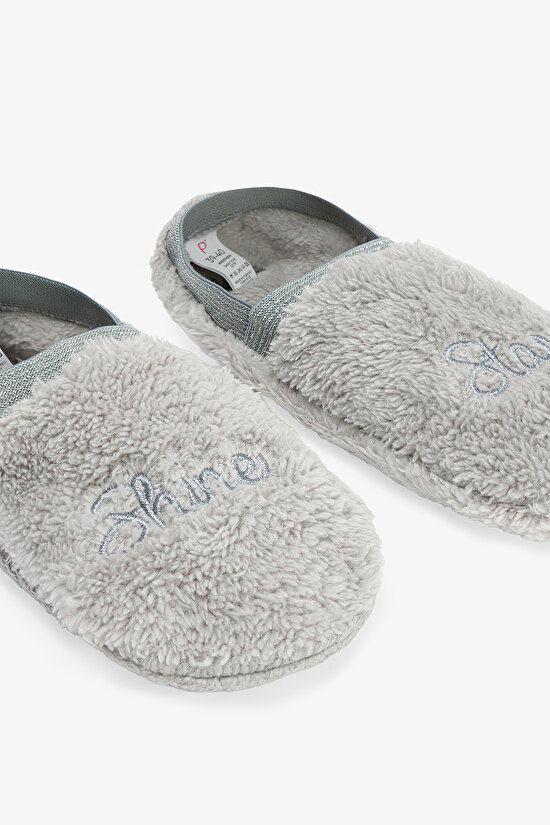 Açık Gri Shiny Star Çizgili Nakışlı Ev Çetiği - 3