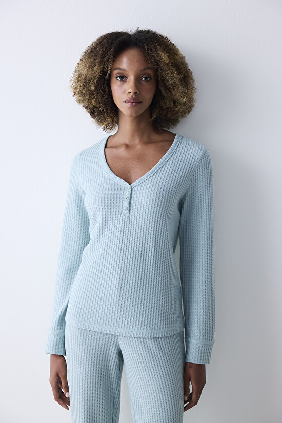 Soft Açık Yeşil Pantolon Pijama Takımı Soft Açık Yeşil Pantolon Pijama Takımı - 4