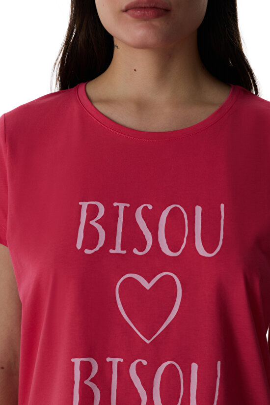 Fuchsia Pink Hearts Pants Pajama Set - 4