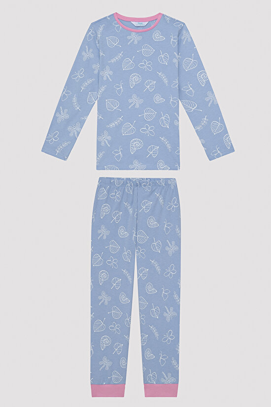 Kız Çocuk Fosil Çok Renkli 2li Pijama Takımı - 5