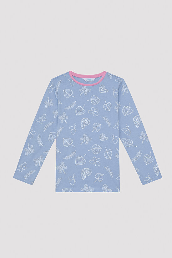 Kız Çocuk Fosil Çok Renkli 2li Pijama Takımı - 6