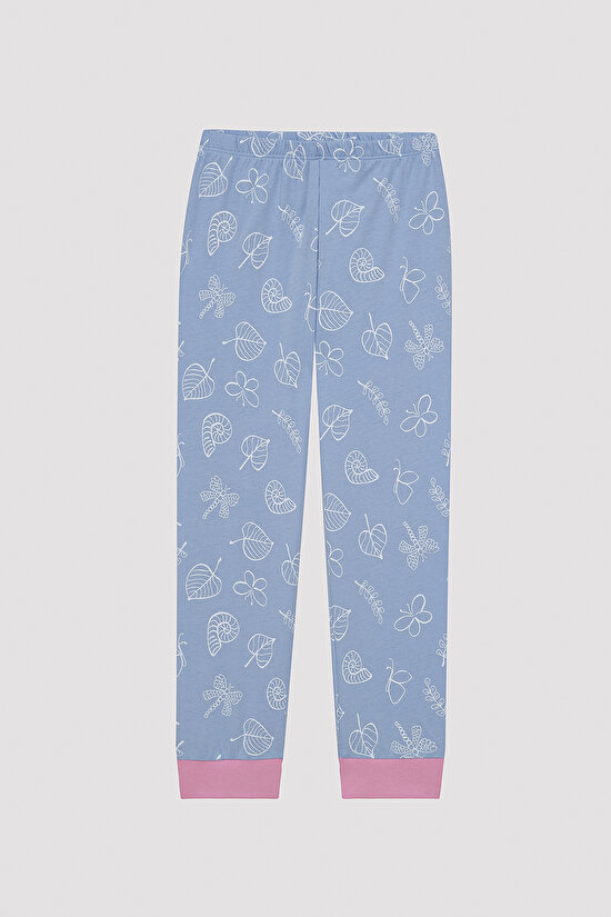 Kız Çocuk Fosil Çok Renkli 2li Pijama Takımı - 7