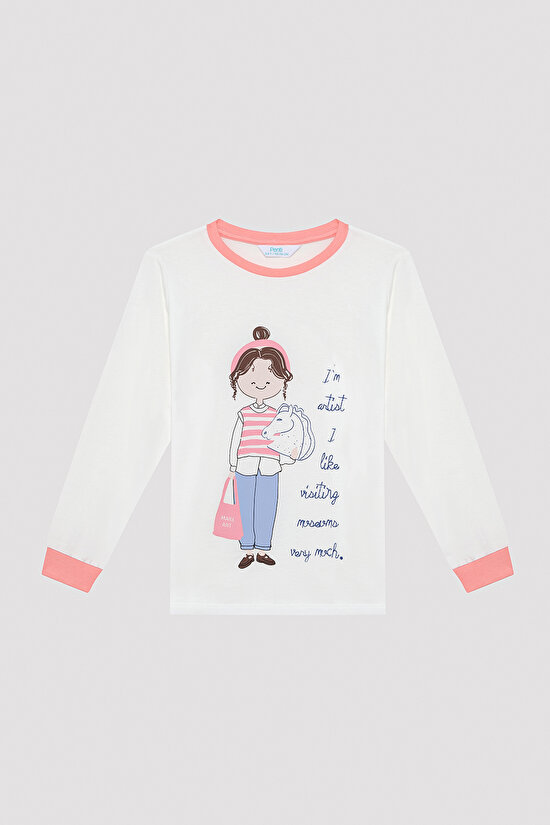 Kız Çocuk Ceramic Art Çok Renkli 2li Pijama Takımı - 6