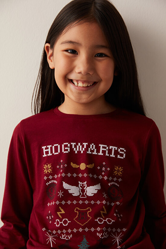 Unisex Çocuk Hogwarts Fam Uzun Kollu Pijama Takımı - Harry Potter Koleksiyonu - 8