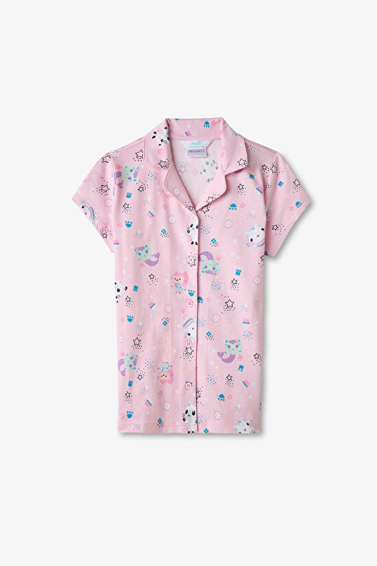 Light Pink Girls Licensed Gabby Shirt Pajama Set - 4