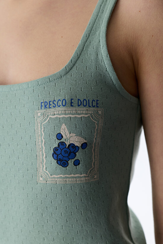 Açık Yeşil Dolce Pointel Pamuklu Şortlu Pijama Takımı - 3