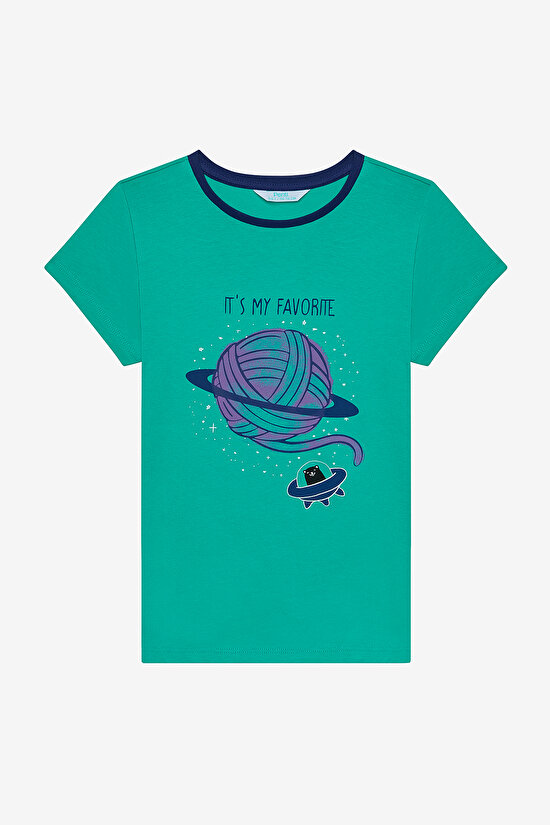 Erkek Çocuk Cat Galaxy Pamuklu 2li Çok Renkli Pijama Takımı - 3