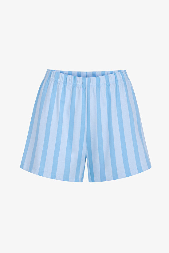 Açık Mavi Happy Day Şortlu Pijama Takımı - 3