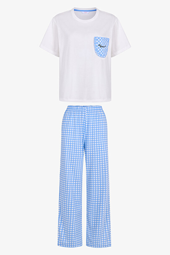 Sky Blue Pajama Time Pants Pajama Set - 4