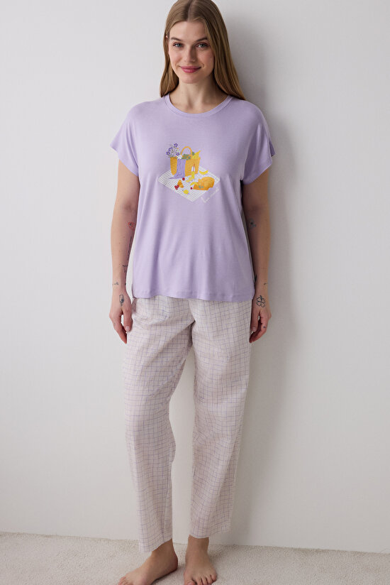 Bon Vivant Ekru Pantolon Pijama Altı - 3