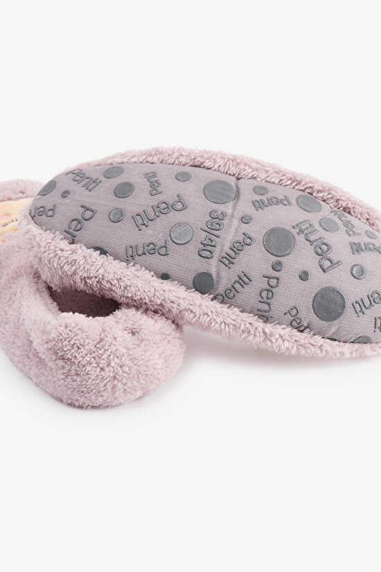 Lilac Sleepy Sheep Slogan Print House Slippers - 3