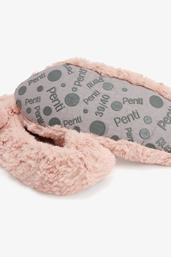 Pembe Cozy Ponponlu Ev Patiği - 5