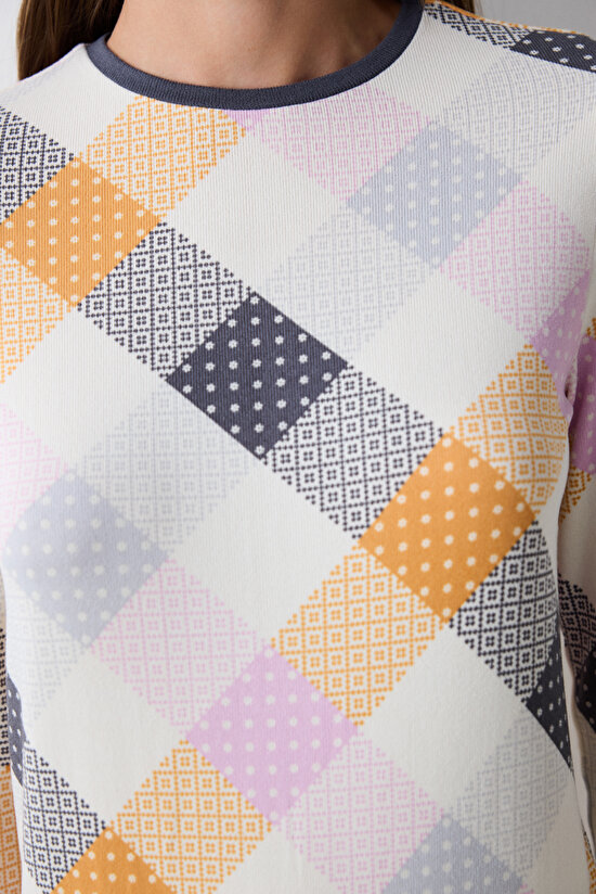 Colorful Gingham Multi Colour PJ Top - 3