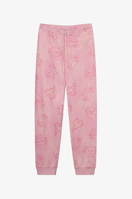 Pembe Kız Çocuk Flying 2'li Pijama Takımı - 7